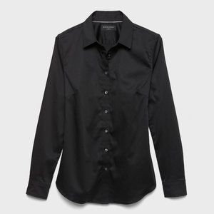 NWT Banana Republic Button Down Black Shirt S